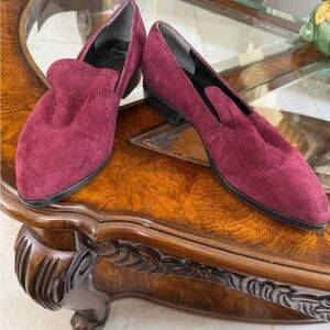 marc fisher suede slip on loafers size 7